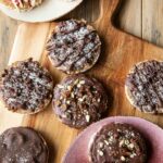 Rice Cake Treat Recipes 4 different ways on a wooden table.