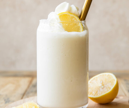 Across photo of frozen lemonade recipe.
