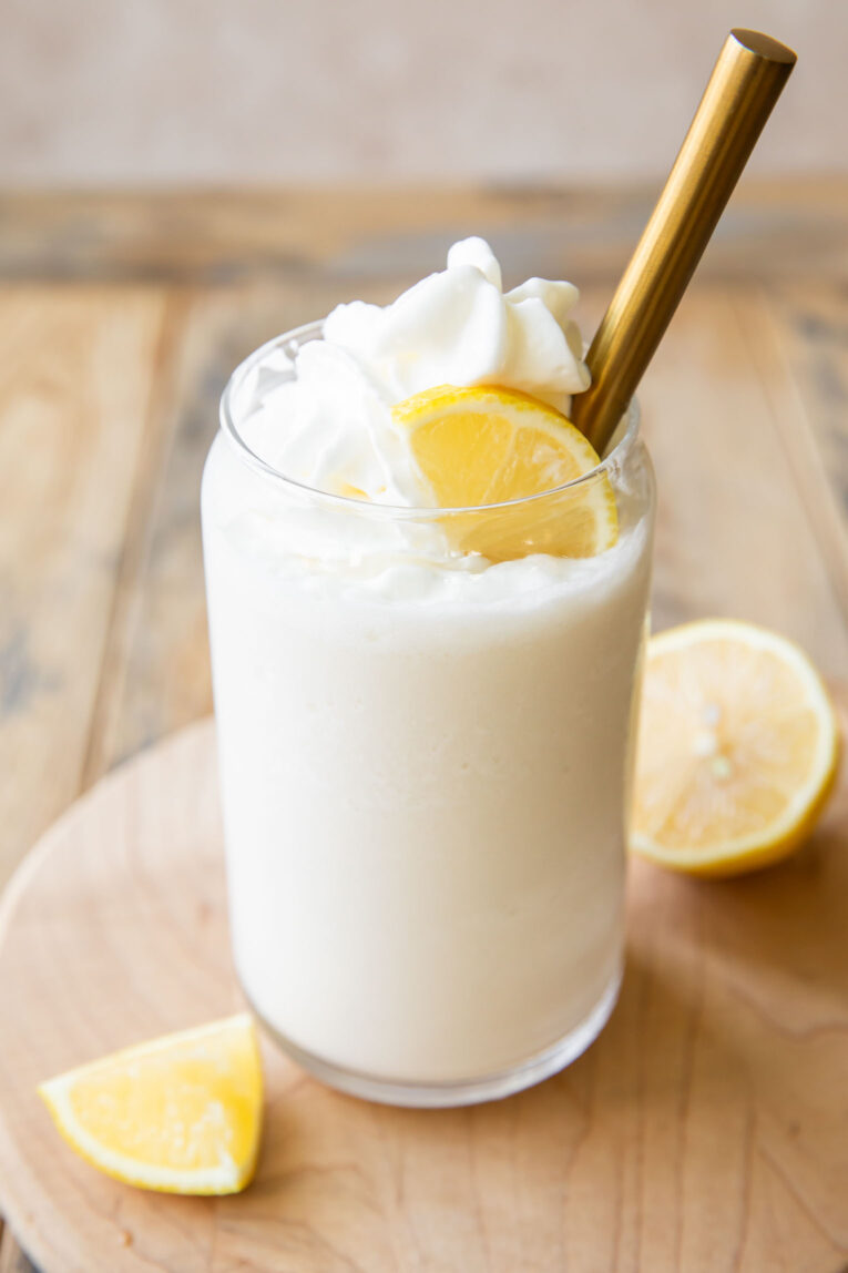 Angled photo of Whipped Frozen Lemonade recipe.
