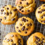 Top shot of Pumpkin Cottage Cheese Muffins recipe.