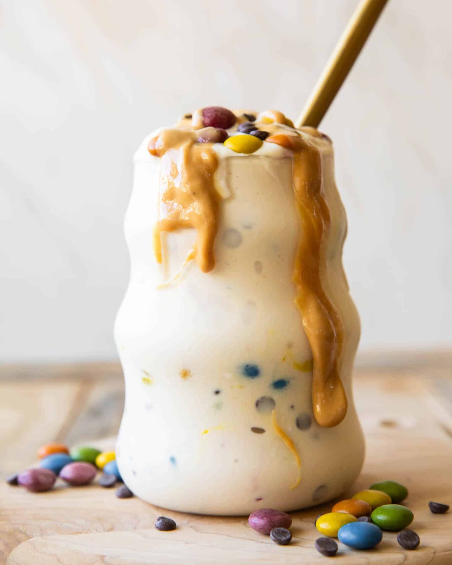 Across photo of Monster Cookie Protein Smoothie.
