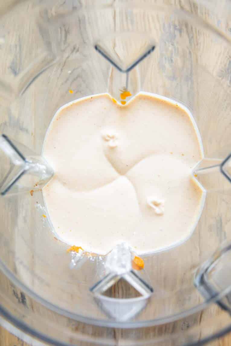 Blended Pumpkin Ice Cream batter.