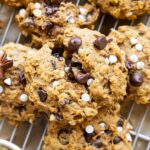Top shot photo of healthy Pumpkin Oatmeal Cookie recipe.