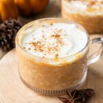 Close up of pumpkin overnight oats recipe.