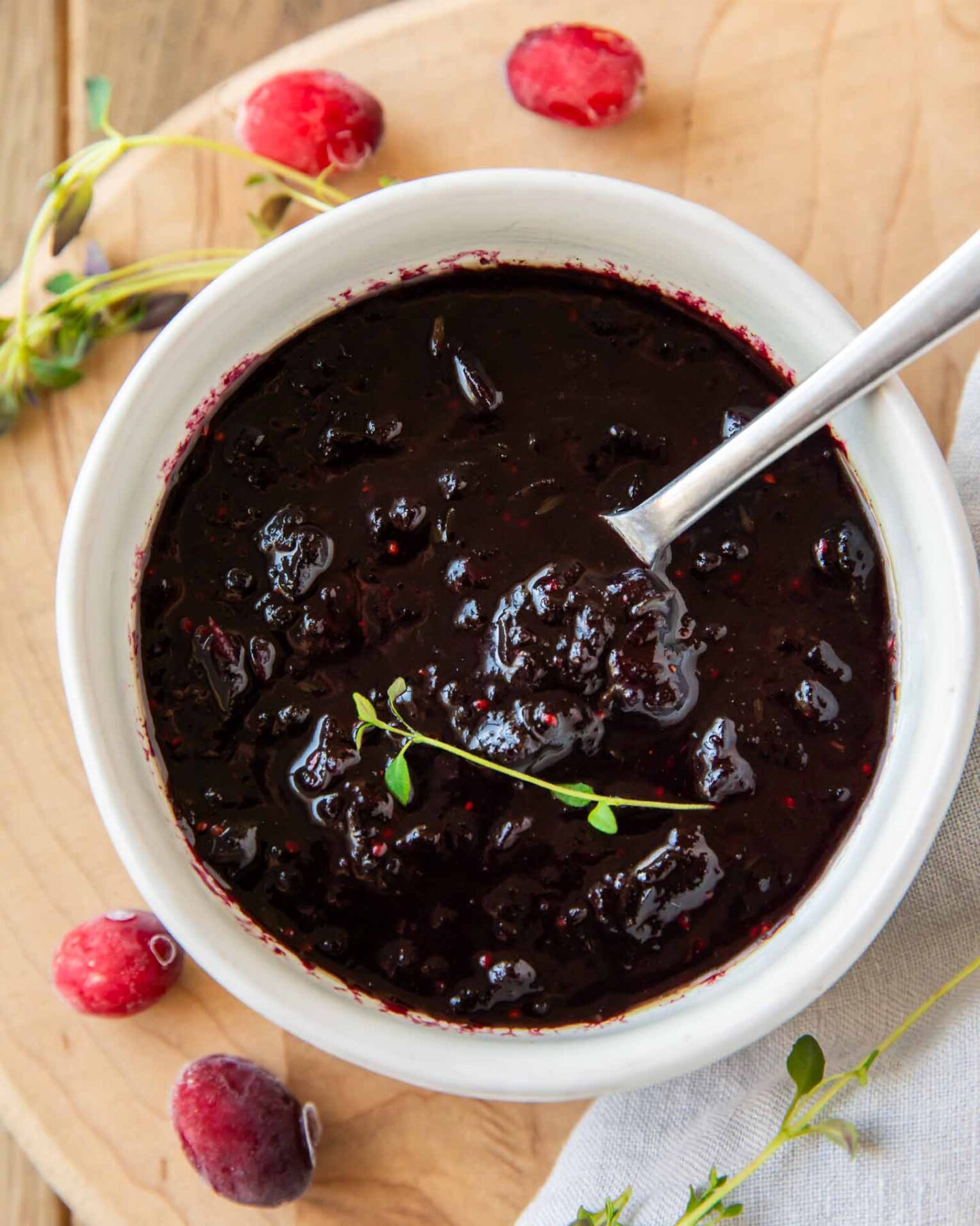 Easy Cranberry Sauce in a bowl.