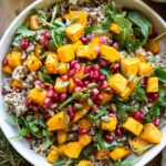 Top shot of butternut squash salad recipe.