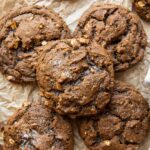 Top shot photo of Spiced Oatmeal Molasses Cookies recipe.