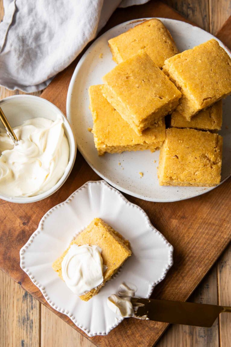 Top shot of Cornbread Recipe.