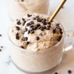 Angled photo of Cookie Dough Overnight Oats recipe.