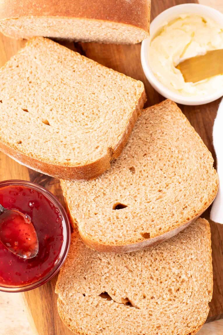 Top shot photo of Sandwich Bread Recipe.
