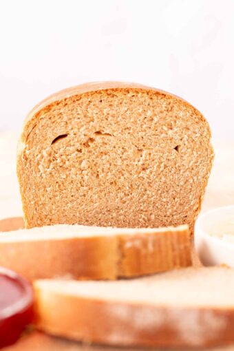 Across photo of easy Sandwich Bread Recipe.