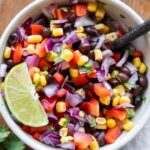 Close up of Black Bean Salad recipe.