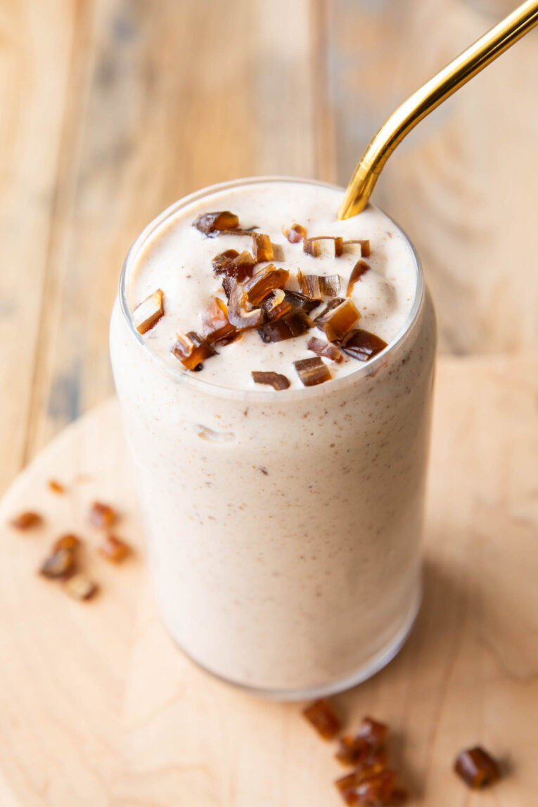 Angled photo of Palm Springs Date Shake.
