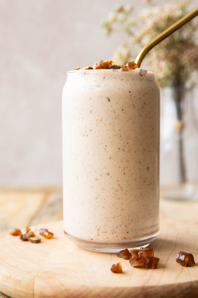 Close up of Date Shake recipe.
