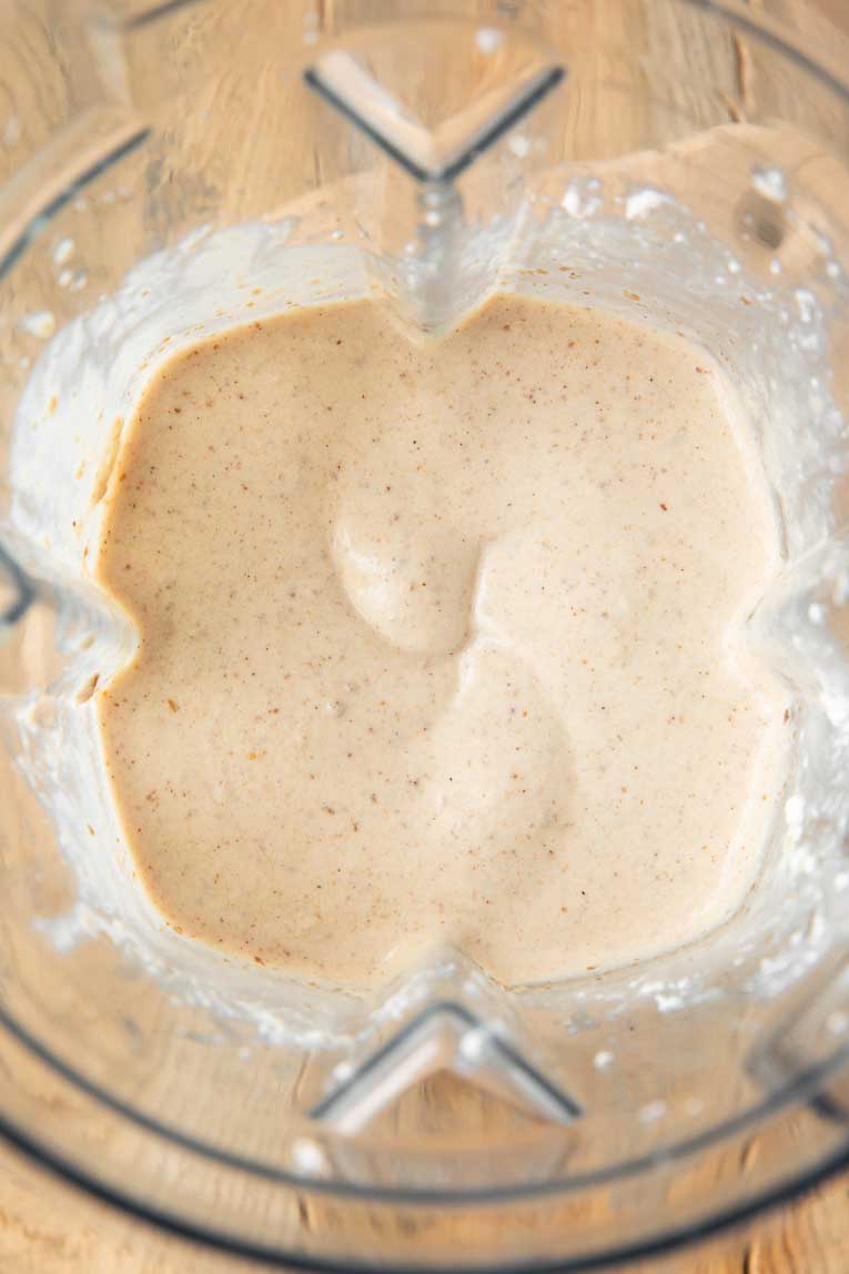 Date shake in a blender.