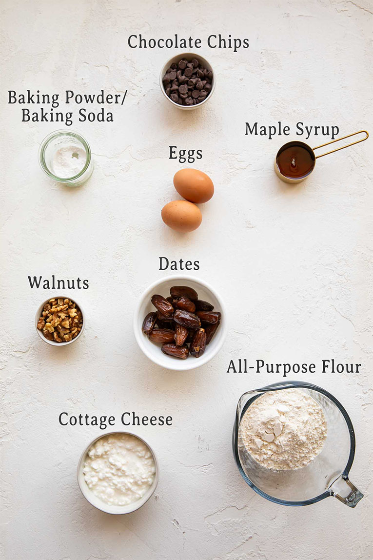 Ingredients for Date Cake Recipe.