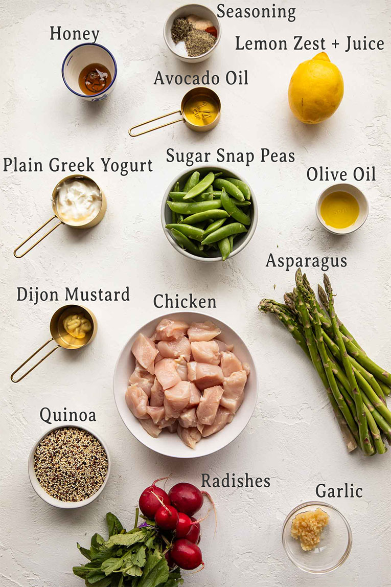 Ingredients for lemon pepper chicken recipe.