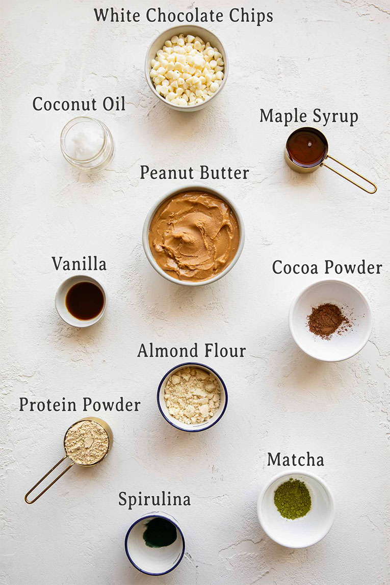 Ingredients for Peanut Butter Easter Eggs recipe.