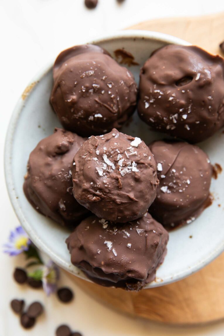 Close up of Brownie Balls recipe.