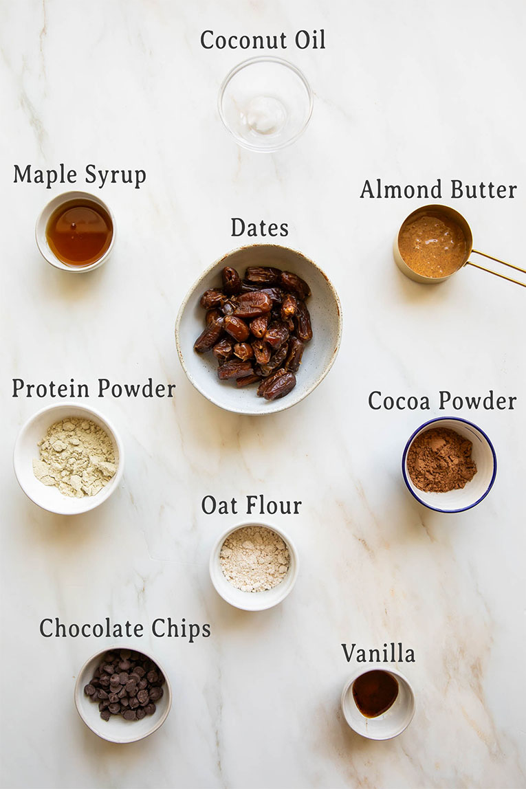 Ingredients in Brownie Balls recipe.