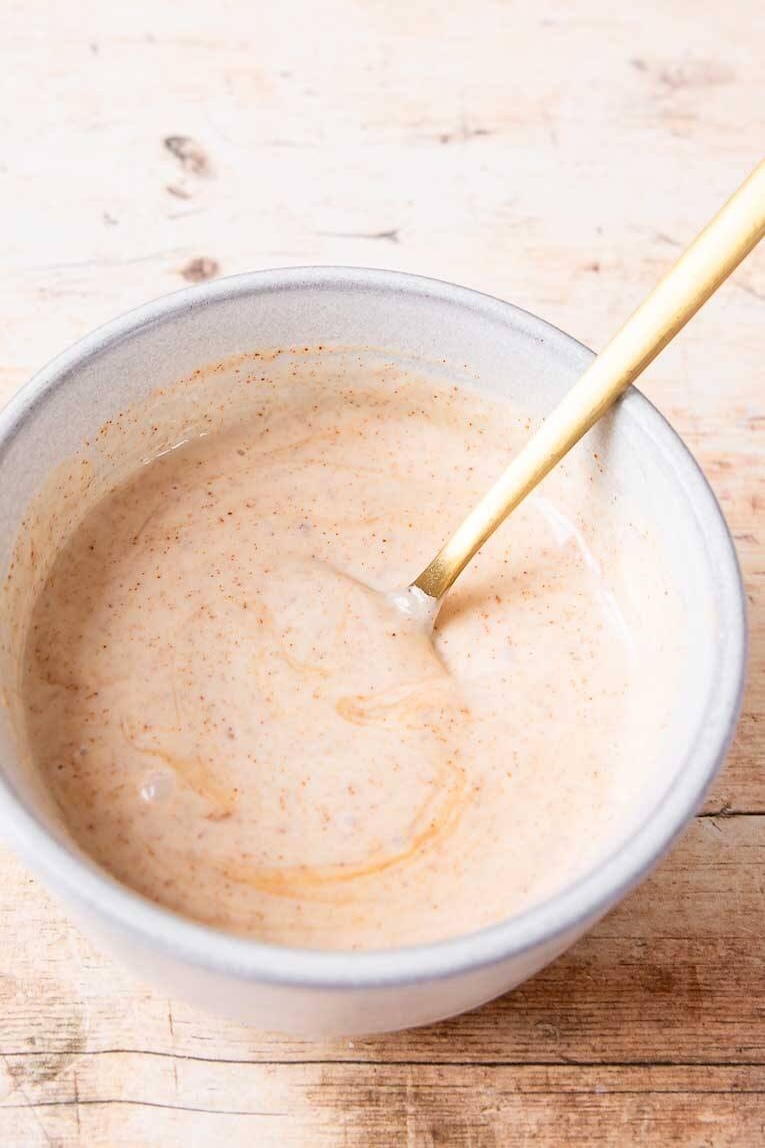 Homemade Chick fil a sauce mixed together.