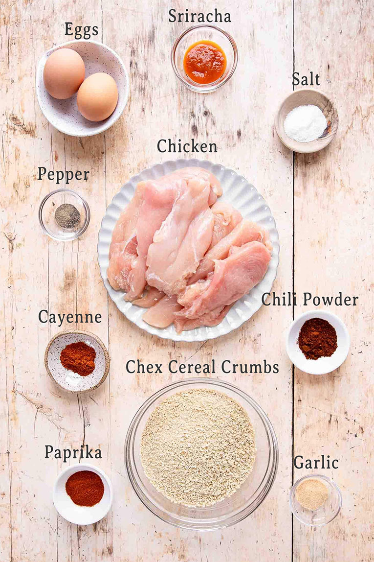 Ingredients for Spicy Chicken Sandwich recipe.