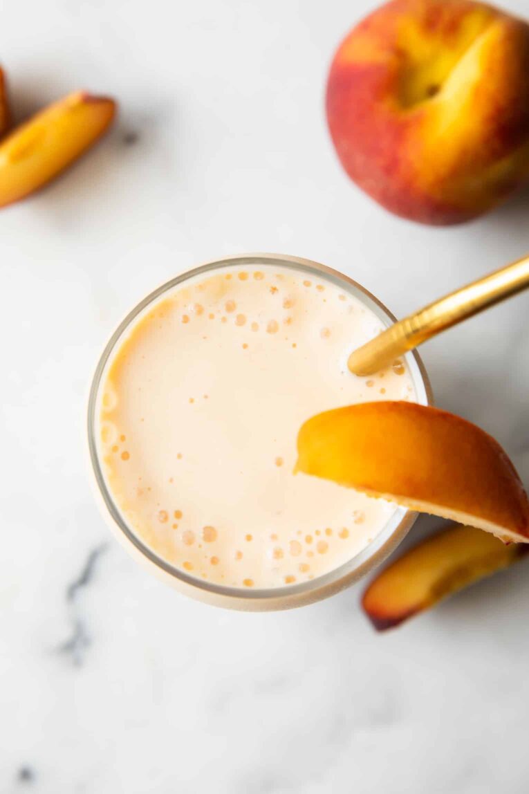 Top photo of Peach Yogurt Smoothie recipe.