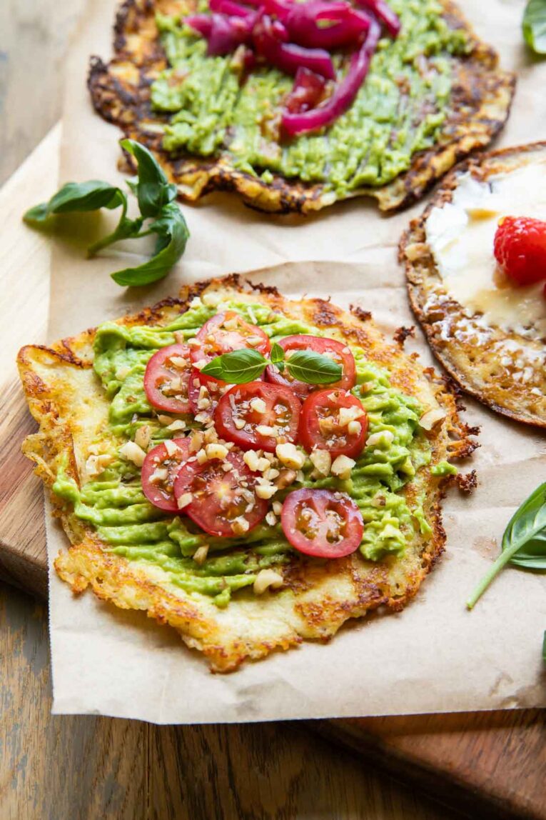 Angled photo of Cottage Cheese Breakfast Rounds recipe.