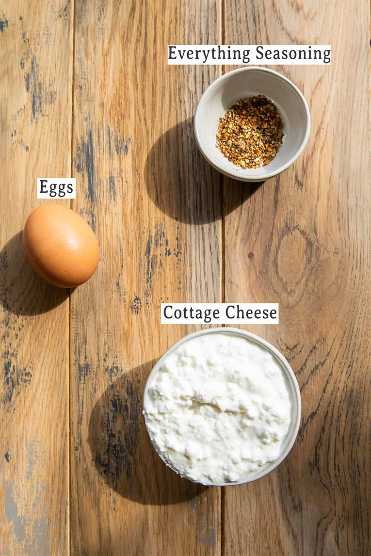Ingredients in Cottage Cheese Breakfast Rounds recipe.