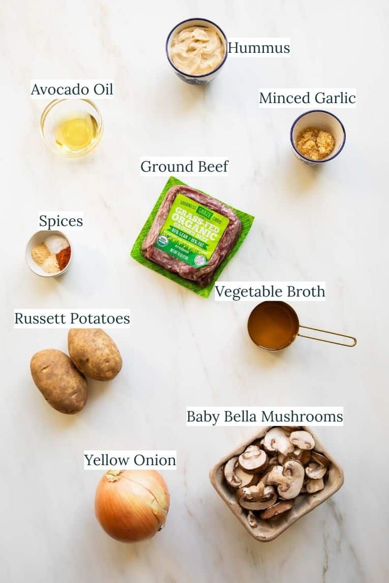 Big Mac Casserole ingredients.