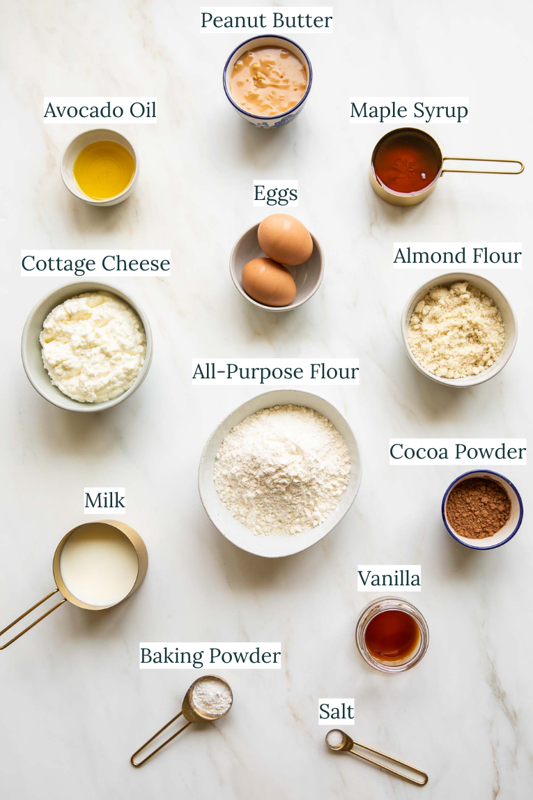 Ingredients in cottage cheese donuts recipe.