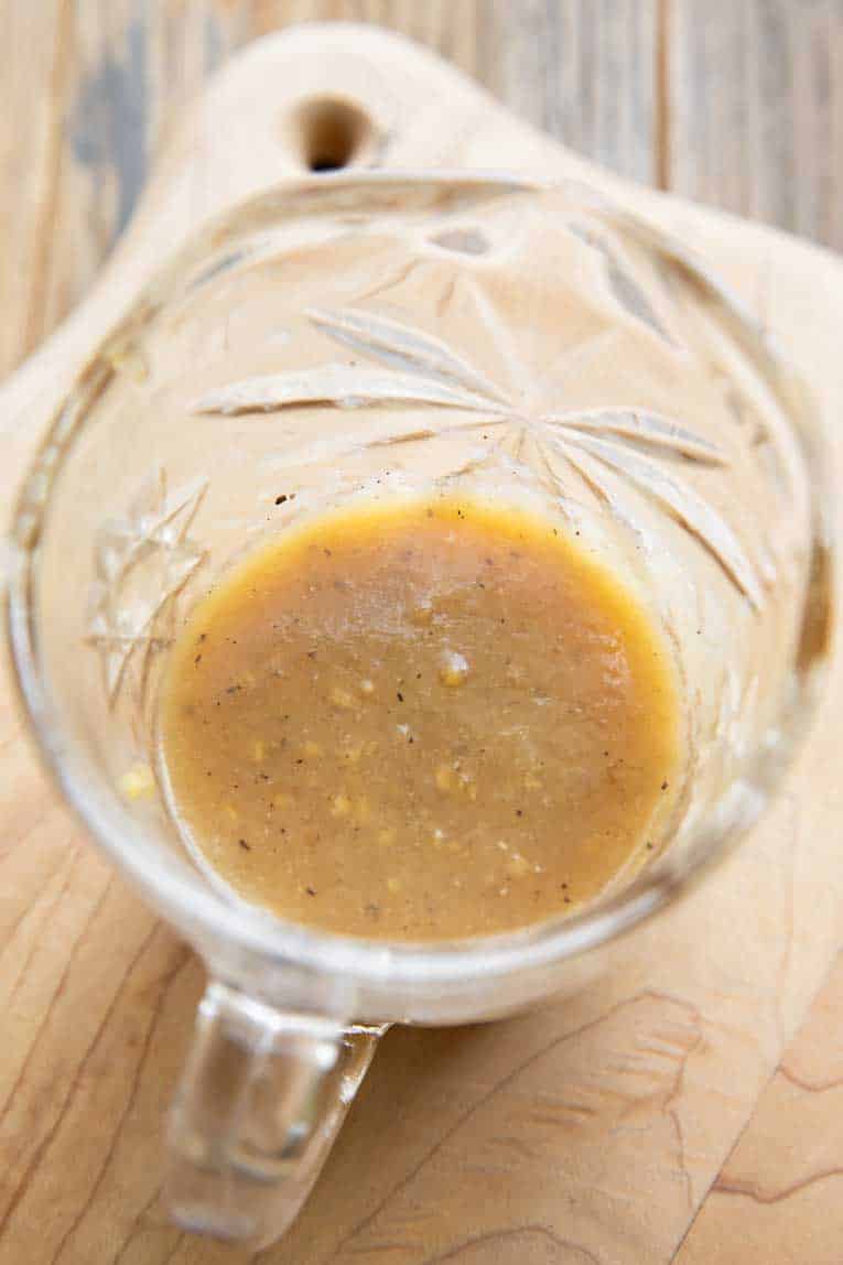 Garlic Butter sauce being mixed.