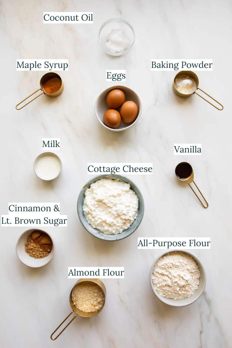 Cinnamon Roll waffles ingredients.