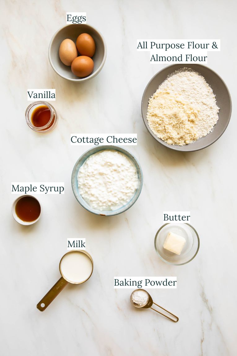 Cottage Cheese Pancake Bar Ingredients.