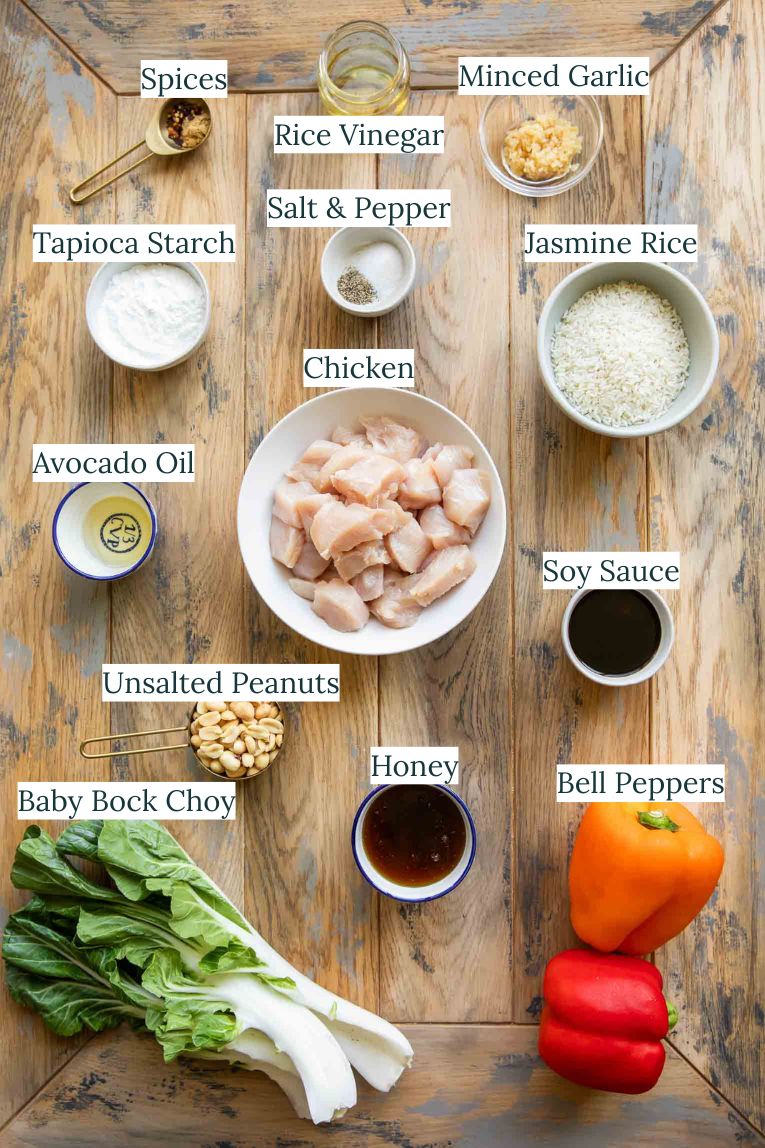 Kung Pao Chicken ingredients.