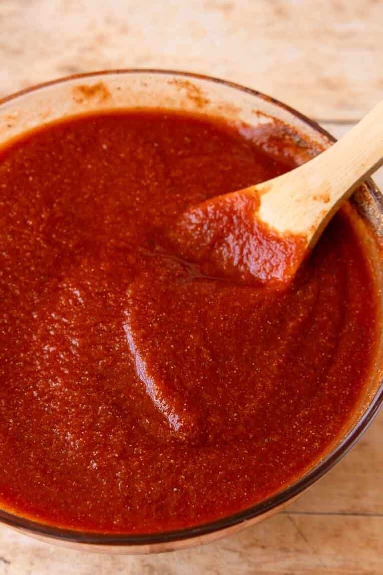 Sauce in a bowl.