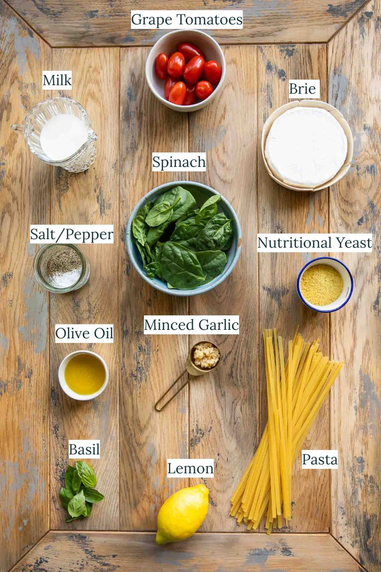 Brie Pasta Ingredients.