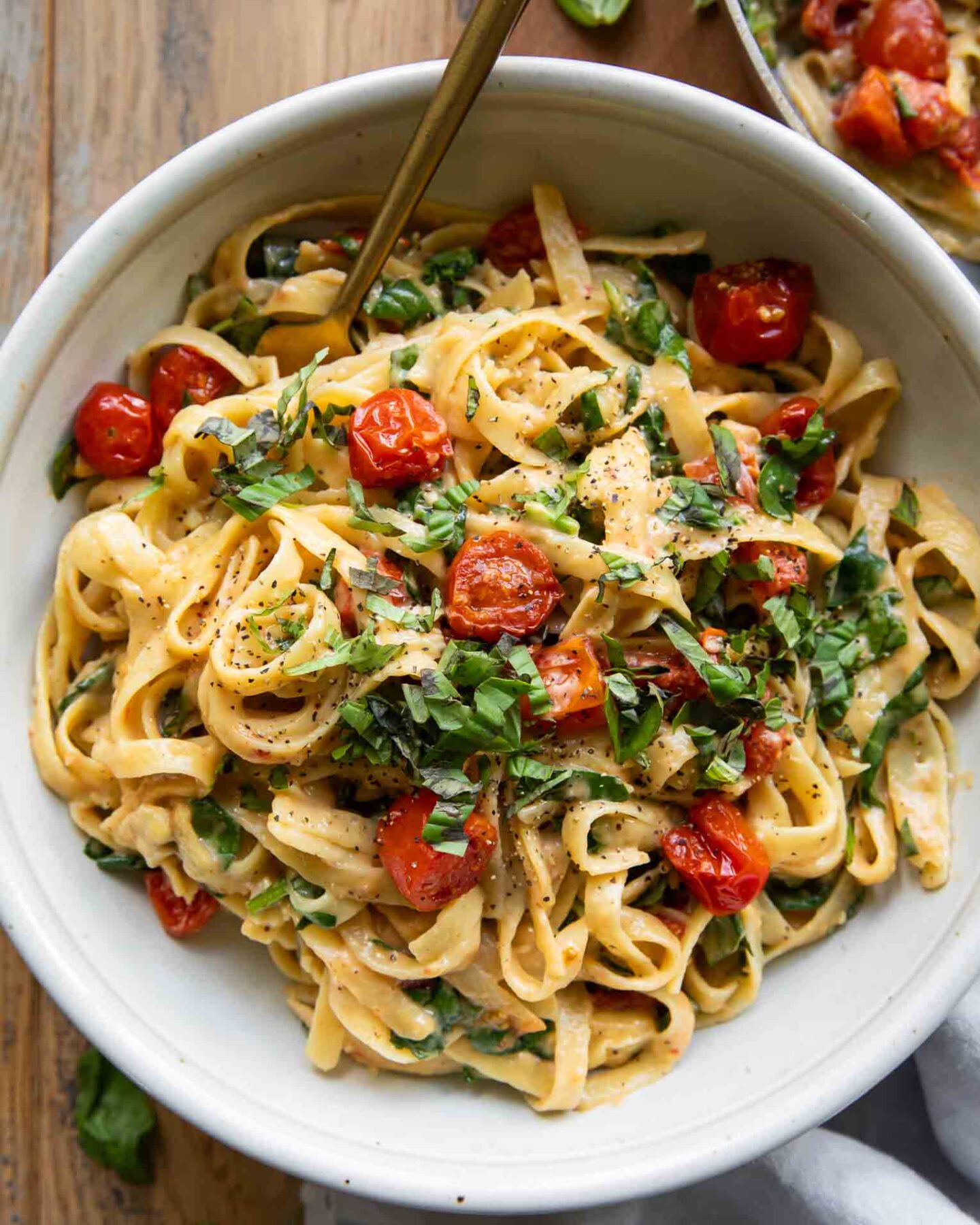 Brie Pasta in a bowl.