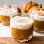 Pumpkin Chia Seed Pudding in cups.