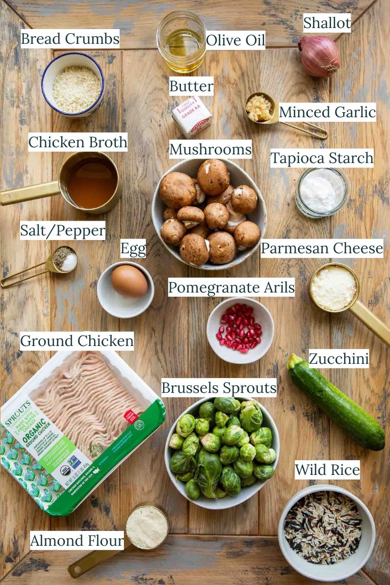 Sage Chicken Meatballs Ingredients.