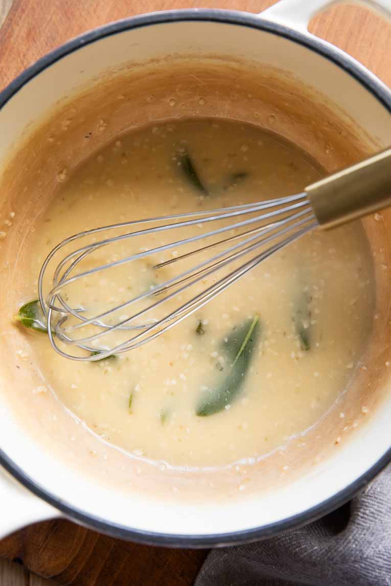 Meatball sauce in bowl.
