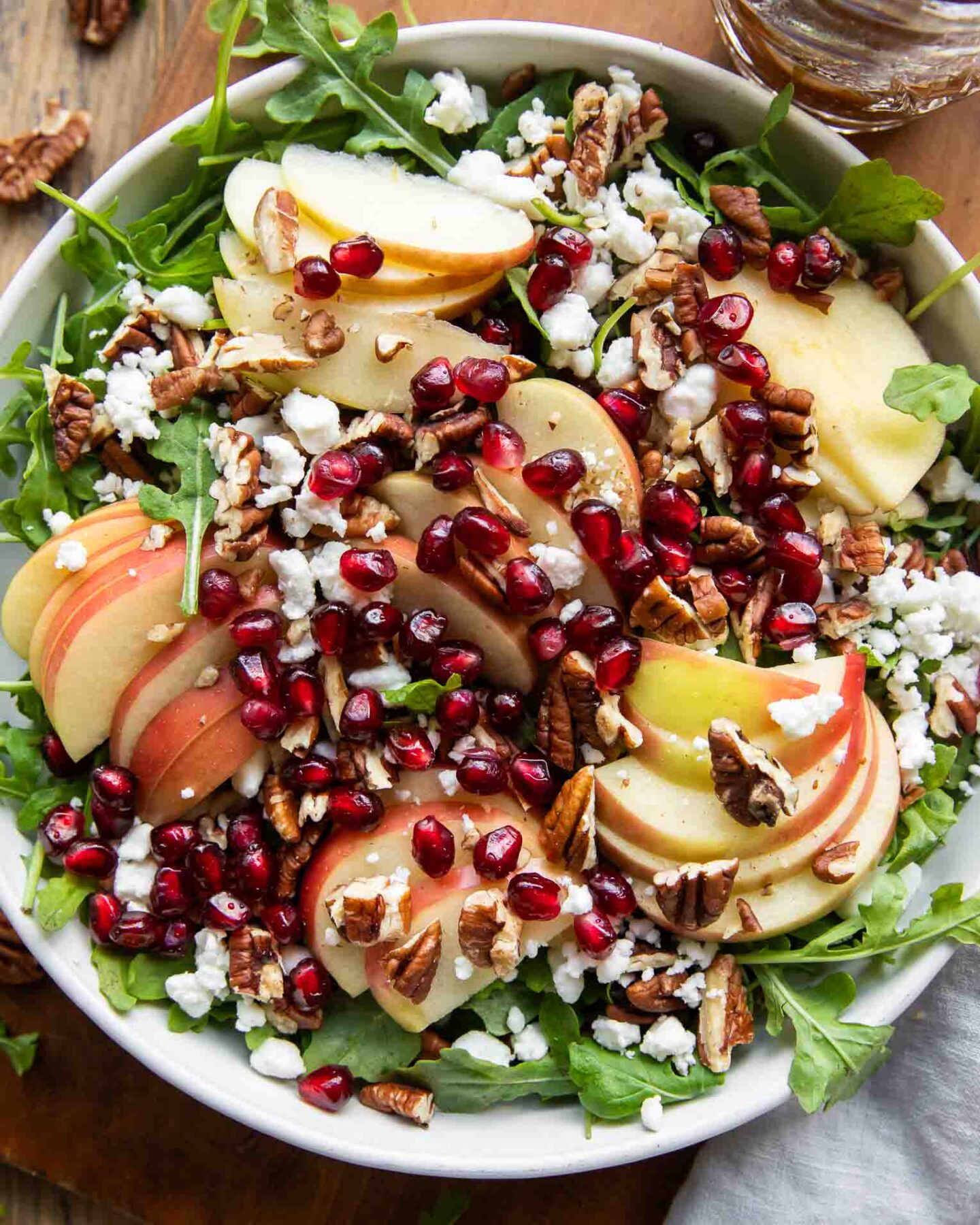 Apple Cinnamon Pomegranate Pecan Salad.