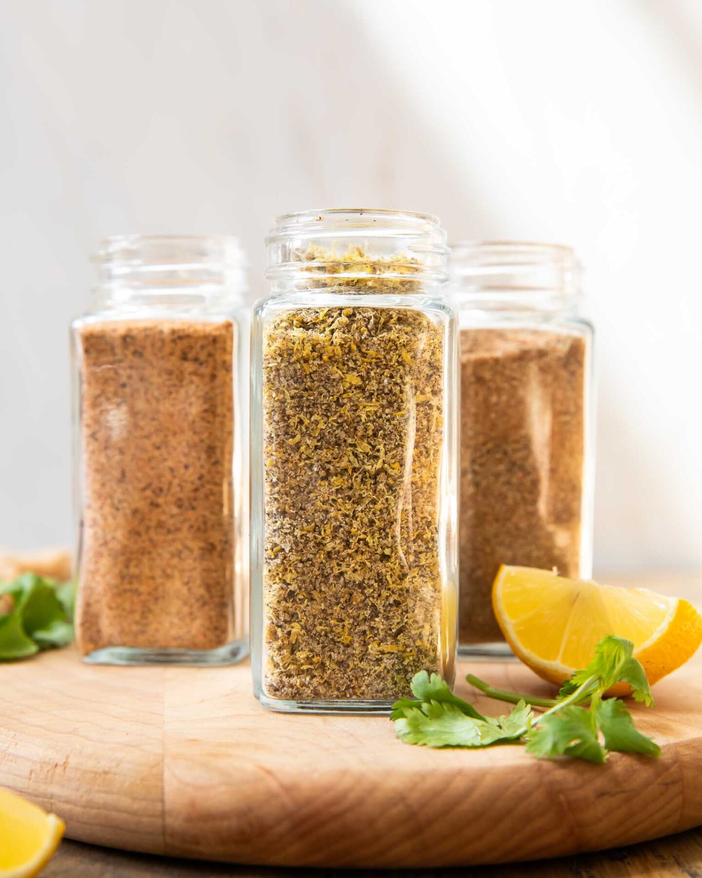 Three Seasonings in jars.