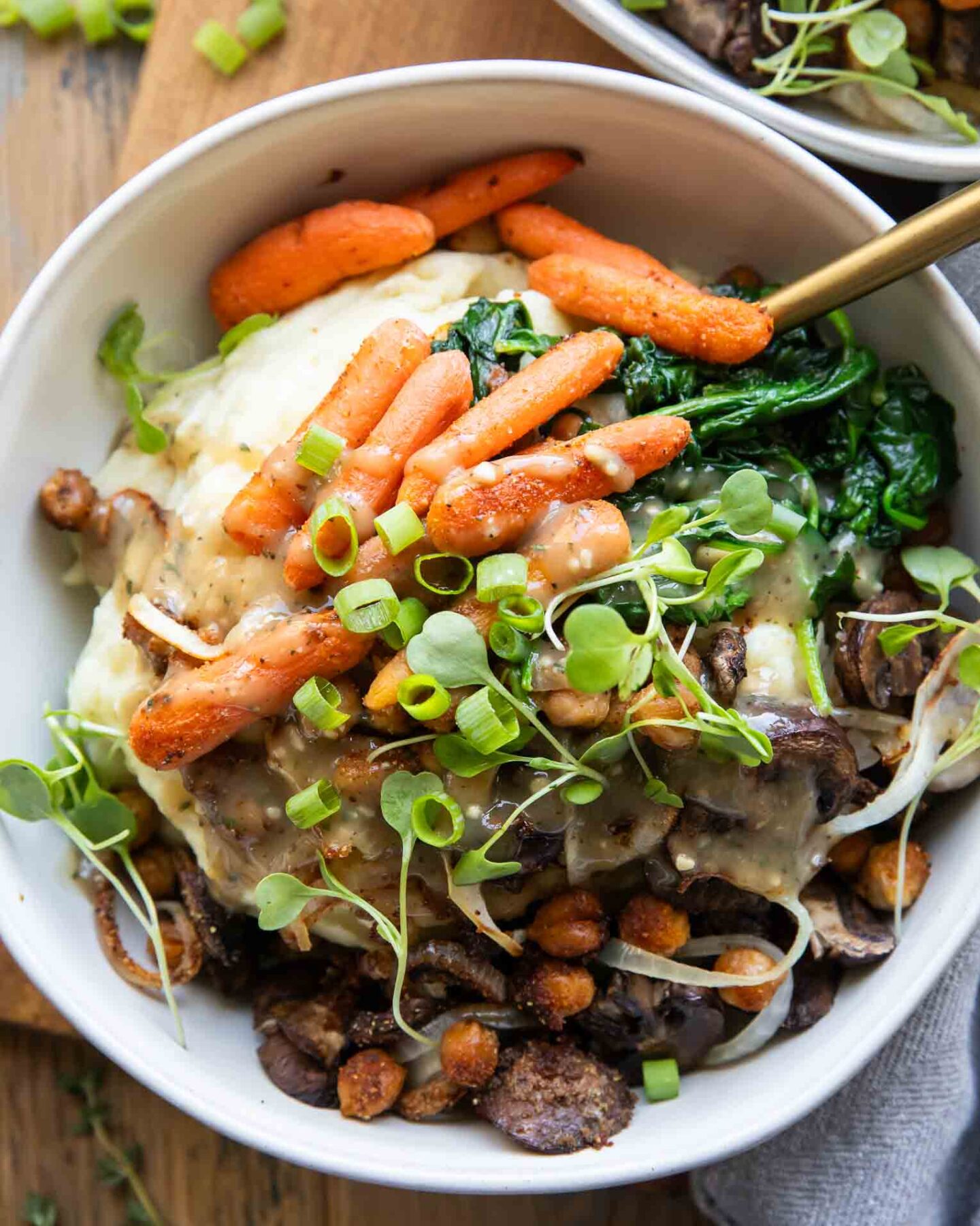 Loaded mashed potato bowl.