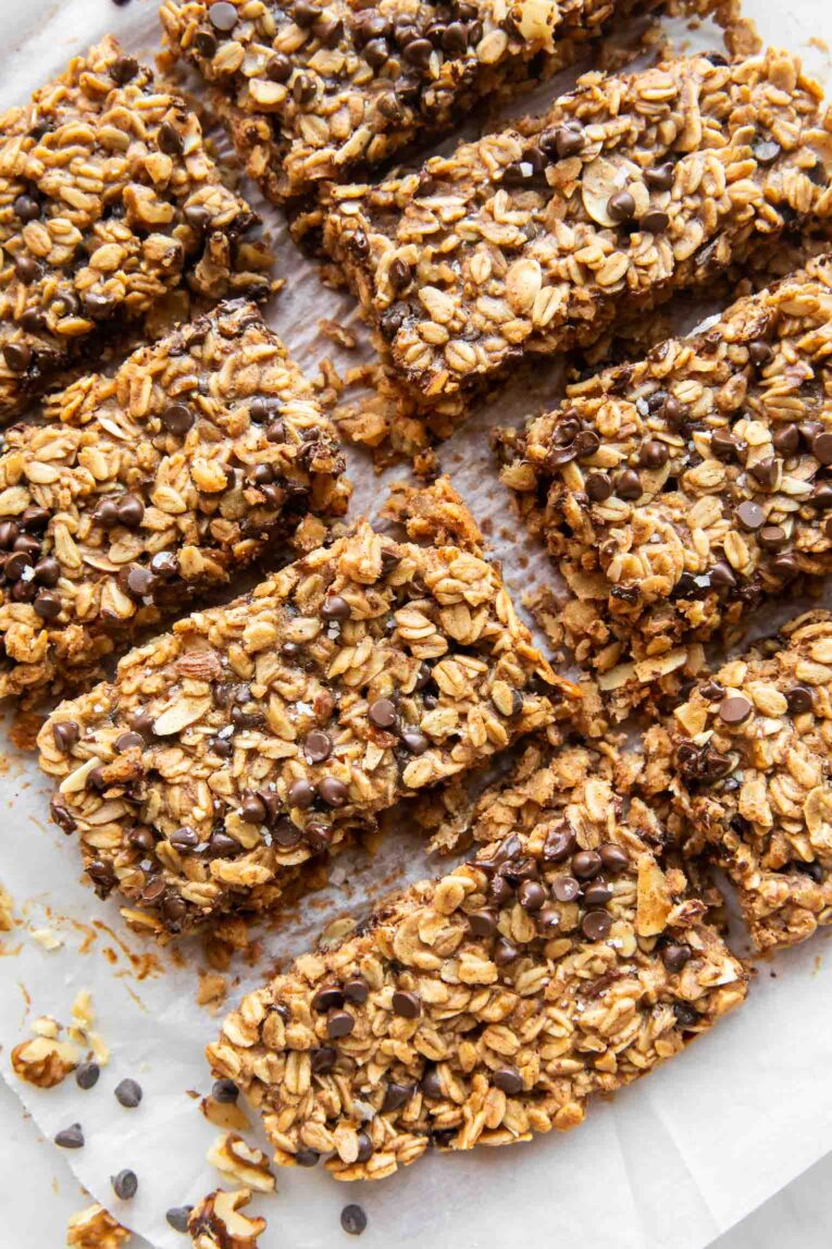 Baked Oatmeal Breakfast Bars cut out.