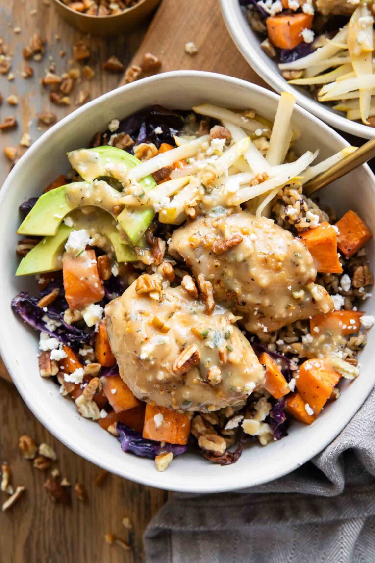 Maple Dijon Chicken and Pear bowl.