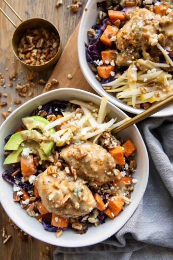 Maple Dijon Chicken and Pear bowls.