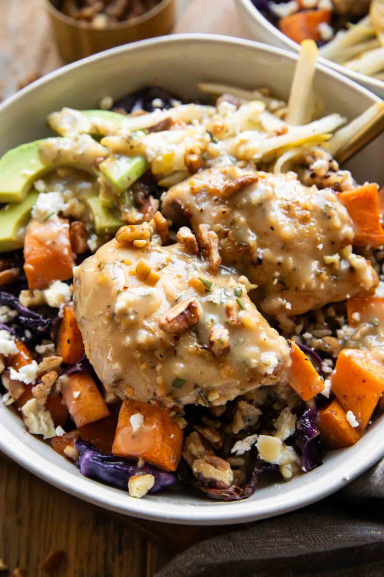 Maple Dijon Chicken and Pear bowl.