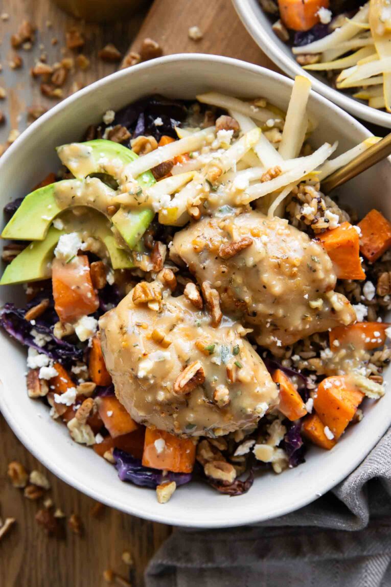 Maple Dijon Chicken and Pear bowl.