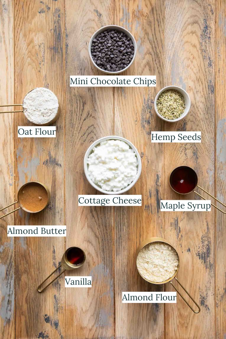 Cottage Cheese cookie dough bites ingredients.